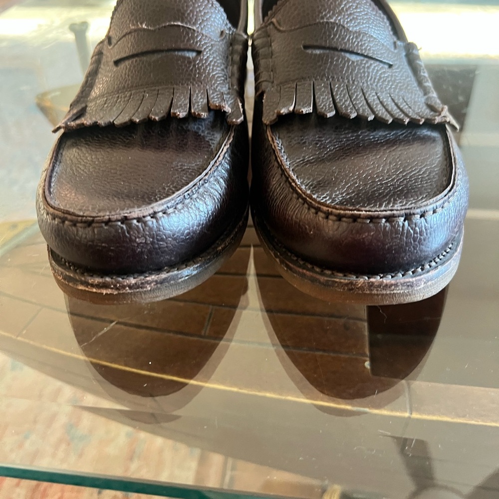 Salvatore Ferragamo Rich Brown Leather Men's Loafers - Picture 3 of 10